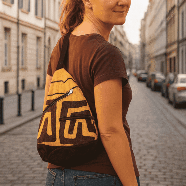 Sac à dos en bandoulière tissu Kuba 4