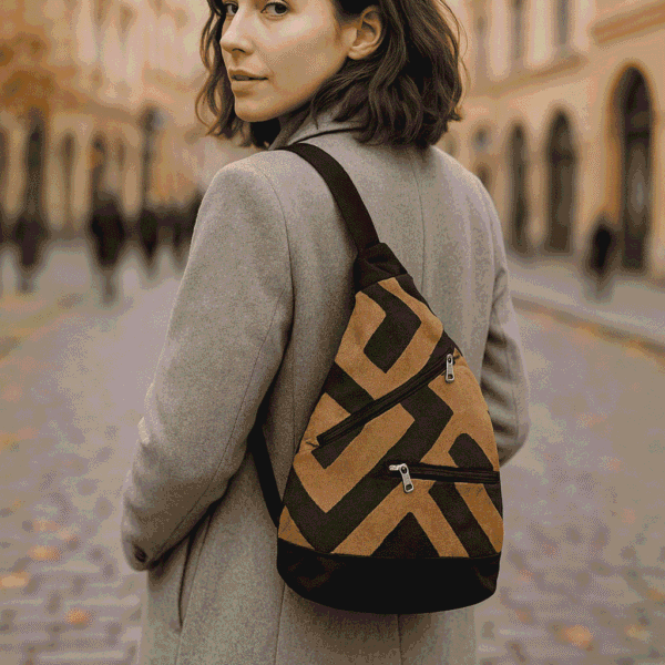 Sac à dos en bandoulière tissu Kuba 5