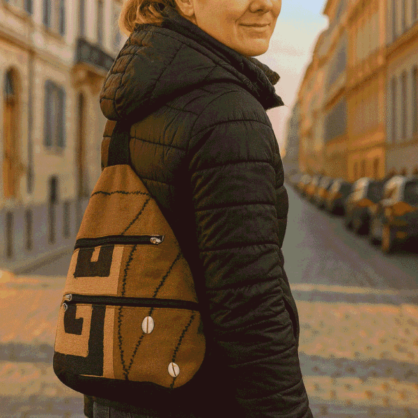 Sac à dos en bandoulière tissu Kuba 6