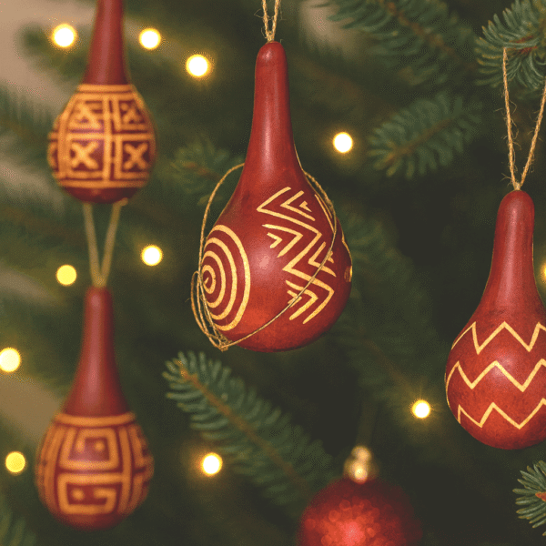 Calebasse de Noël Rouge